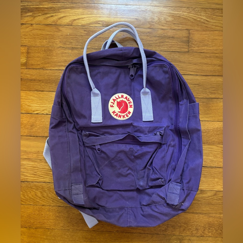 Purple fjallraven backpack